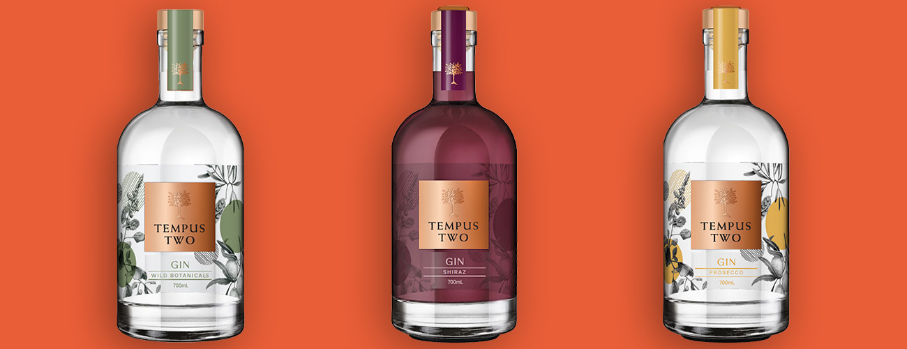 Tempus Two Copper Gin Range -Wild Botanica, Shiraz and Prosecco