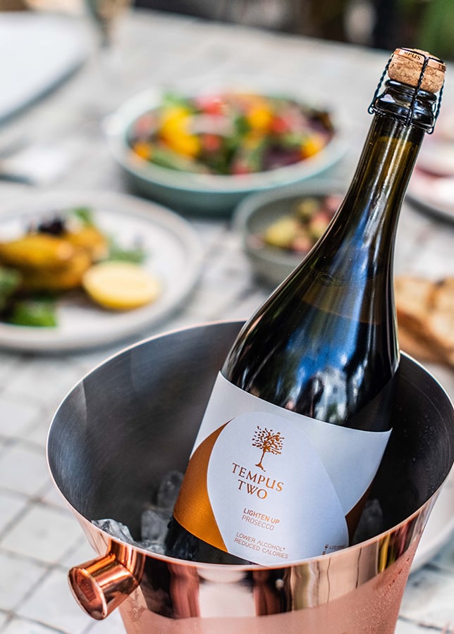 Tempus Two Sparkling Wine and glass